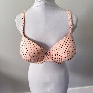 Lane Bryant Cacique Pink Polka Dot Bra - Size 44DDD